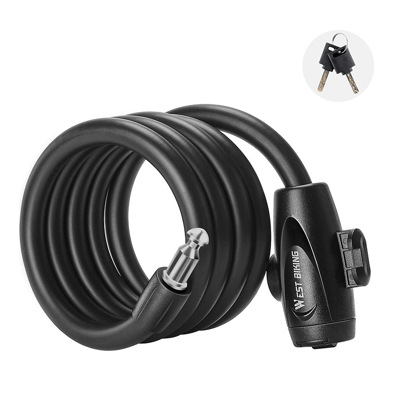 WEST BIKING YP0705099 1.2m Bicycle Lock Anti-freeze Steel Cable Anti-Theft Lock WEST BIKING YP0705099 1.2m Bicycle Lock Anti-freeze Steel Cable Anti-Theft Lock